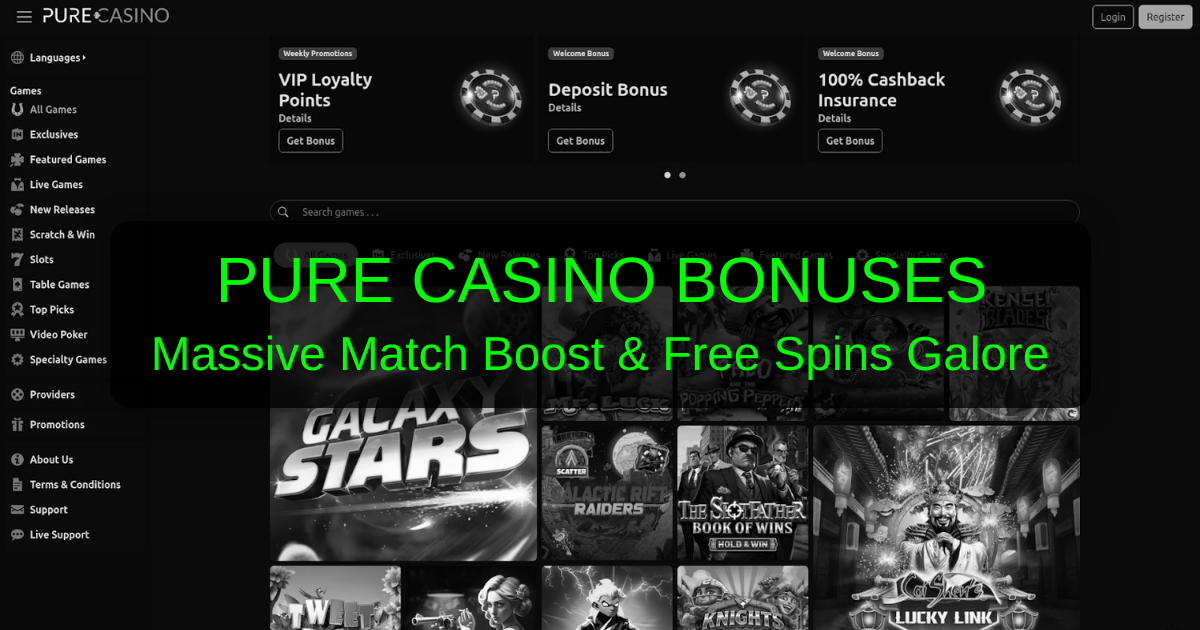 Pure Casino Bonuses - USA's Top Casino Bonus Comparison 2026